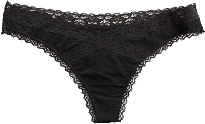 V-Front Modal Thong with Lace