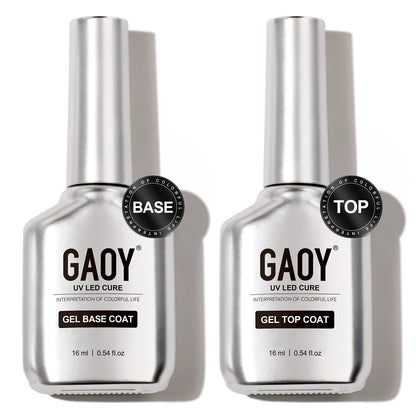 GAOY Glassy Gel Top Coat & Base Coat Set - 2 pcs