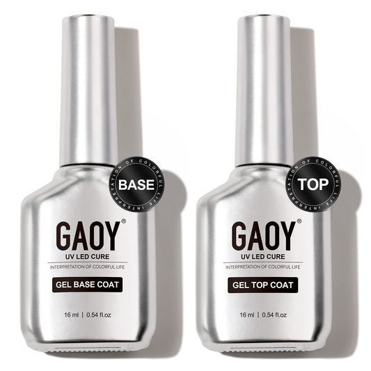 GAOY Glassy Gel Top Coat & Base Coat Set - 2 pcs