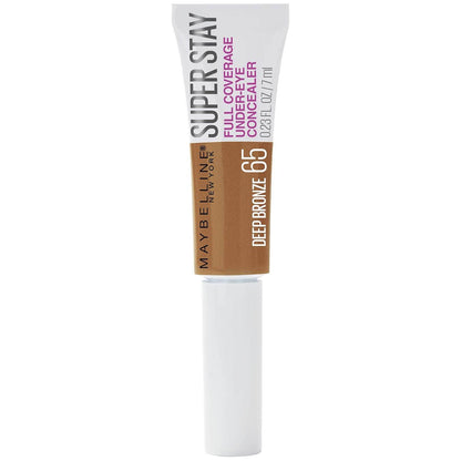 Maybelline New York Super Stay Super Stay Full Coverage, Under-eye Concealer Liquid Makeup For Up To 24H Wear, With Paddle Applicator, Deep Bronze, 0.23 fl. oz., 65 Deep Bronze