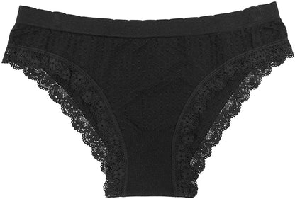 Scalloped Dot and Lace Seamless Tag Free Bikini-Last Chance