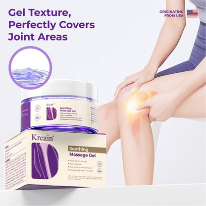Kreain Nature Soothing Massage Relief Gel, Joint Purple Gel Cooling Soothes Cream For Knees, Hand Arthritis, Lumbar, Neck And Shoulders