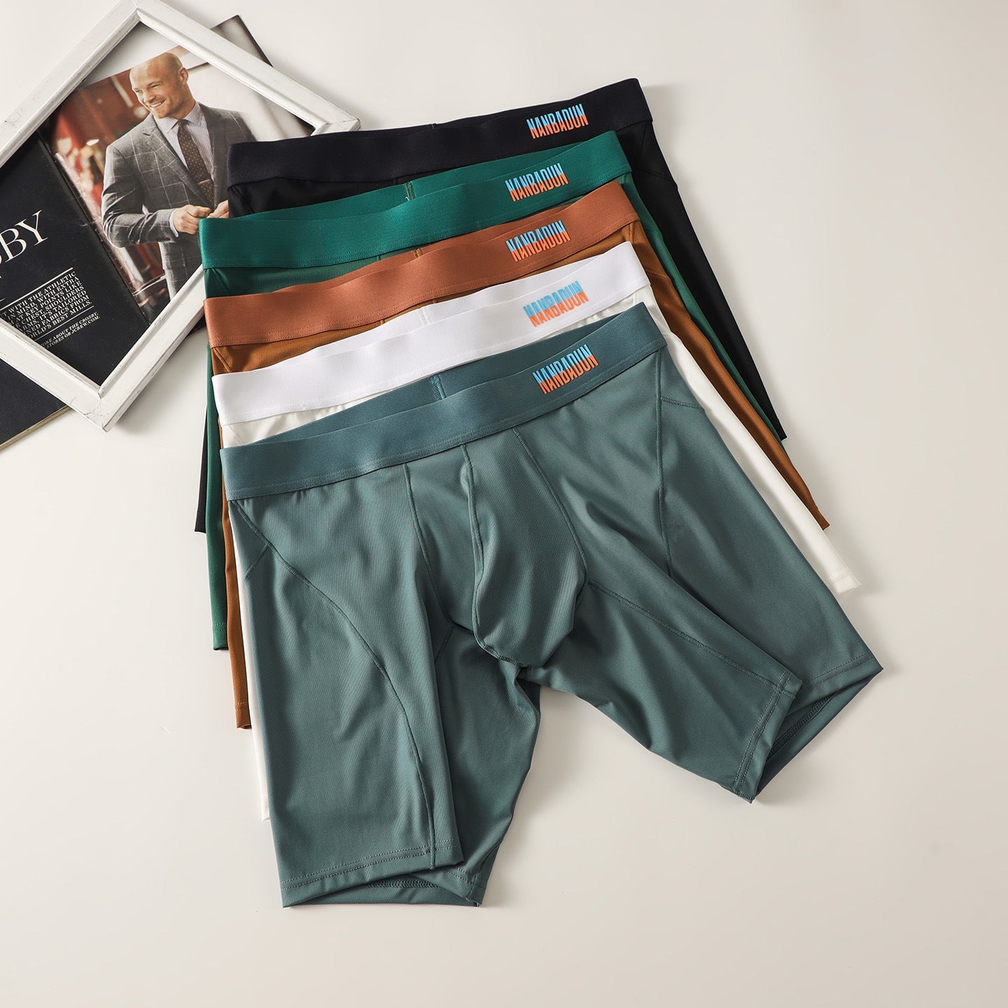 Breathable Mid-rise Sports Boxer Briefs Chafe-resistant
