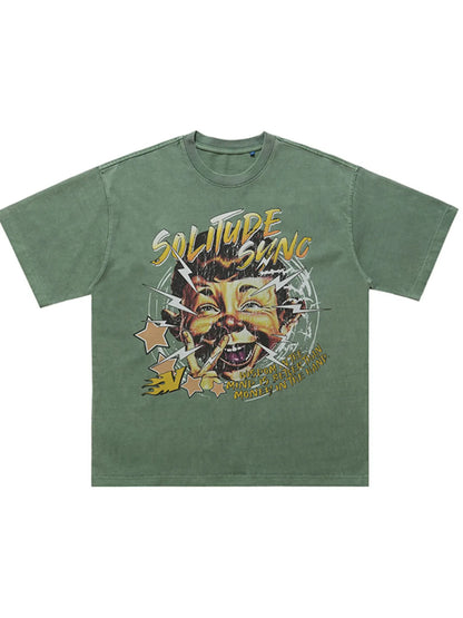 Men's Graphic Round Neck Relaxed Fit T-Shirt