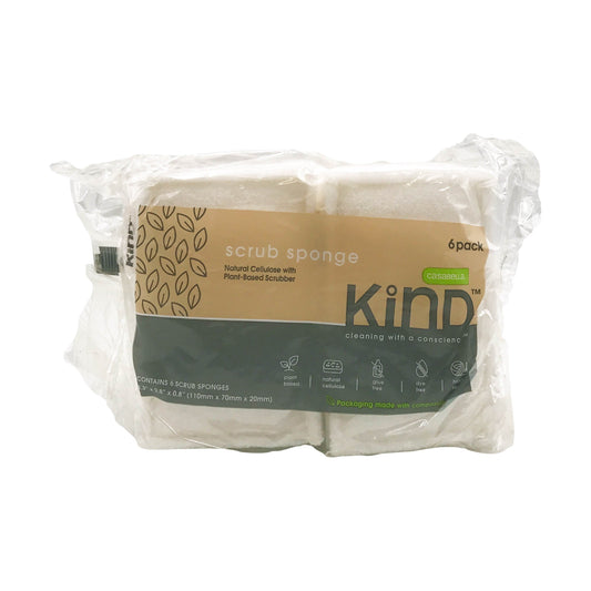 Casabella Kind Plant-Based Scrub Sponge, 6-Pack