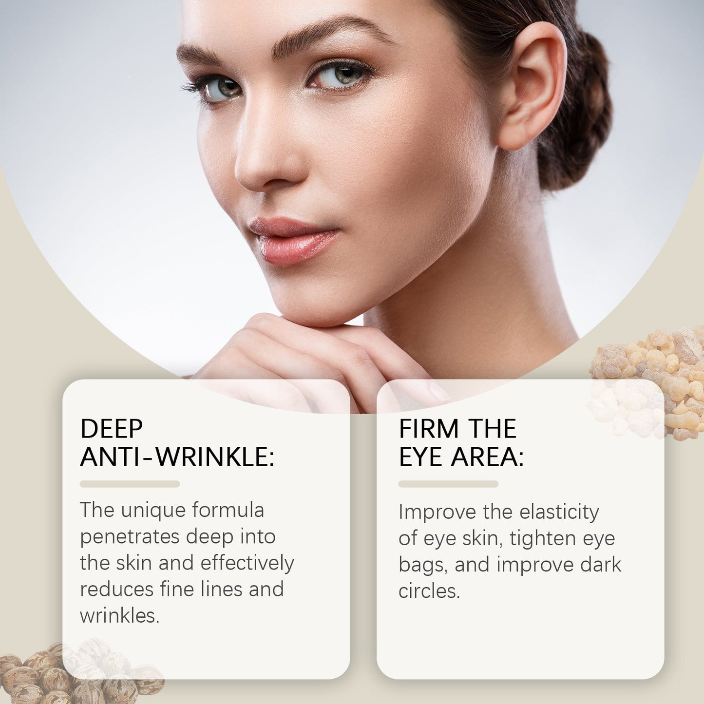 OUHOE Firming Eye Ball Essential Oil, Gentle Care Firming Eye Skin Moisturizing And Hydrating Eye Care