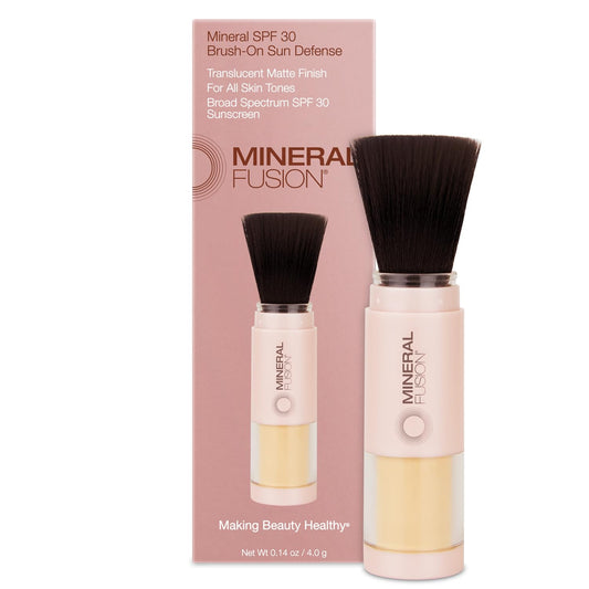 Mineral Fusion - Brush-On Sun Defense SPF 30, 0.14 oz (Pack of 1) - Gluten-Free Sunscreen