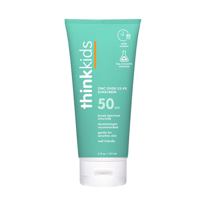 Thinksport Kids SPF 50+ Family-Sized Sunscreen, 6 Oz.