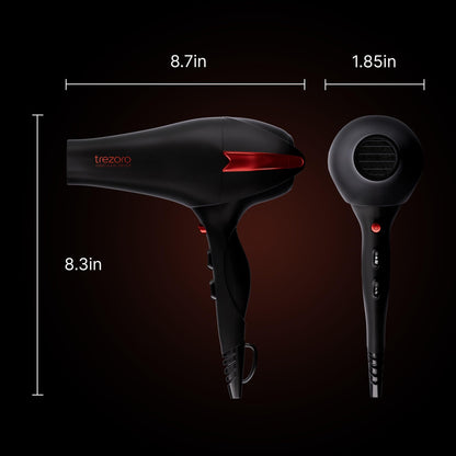 Professional Ionic Hair Dryer for Salon - 2200W Powerful Blow Dryer Lightweight