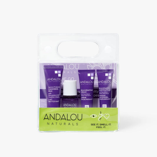 Andalou Naturals To Go Defying Routine, 4 ct Gluten-Free - Travel-Friendly Skincare