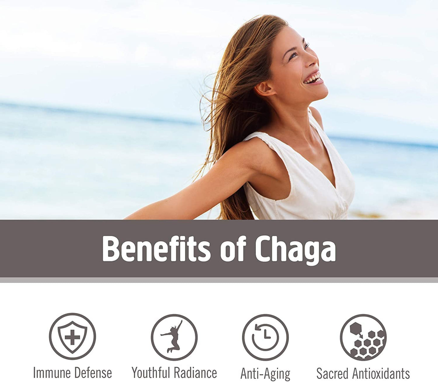 Om Mushroom Superfood Chaga Organic Mushroom Powder, 3.5 Oz., 50 Servings