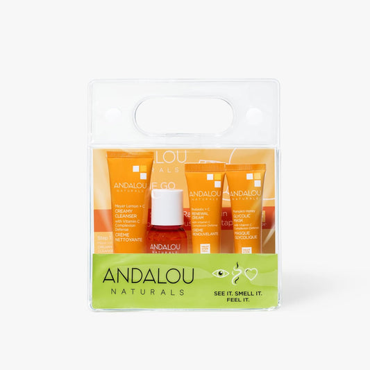 Andalou Naturals To Go Brightening Routine, 4 Ct - Gluten-Free Skincare