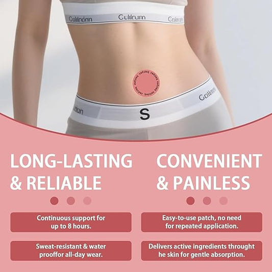 GLP-1 Patches for Women and Men, Berberine, Steady Release, Vegan, 8-Hour Long-Lasting Formula Support, Applied to Various Parts of The Body, 30 Patches