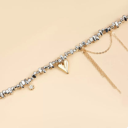 Silver-Plated Heart Necklace