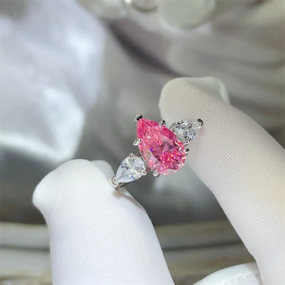 2 Carat 925 Sterling Silver Moissanite Ring