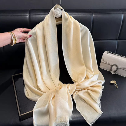 Lightweight Raw Hem Scarf