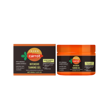 OUHOE Carrot Tanning Gel, Hydrating, Light And Easy To Absorb, Nourishing And Caring Skin Tanning Gel