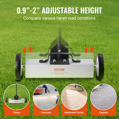 18 Inch Telescopic Wheel Rolling Magnetic Cleaning Machine