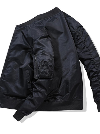 Men's Plus Size Zip Up Long Sleeve Jacket