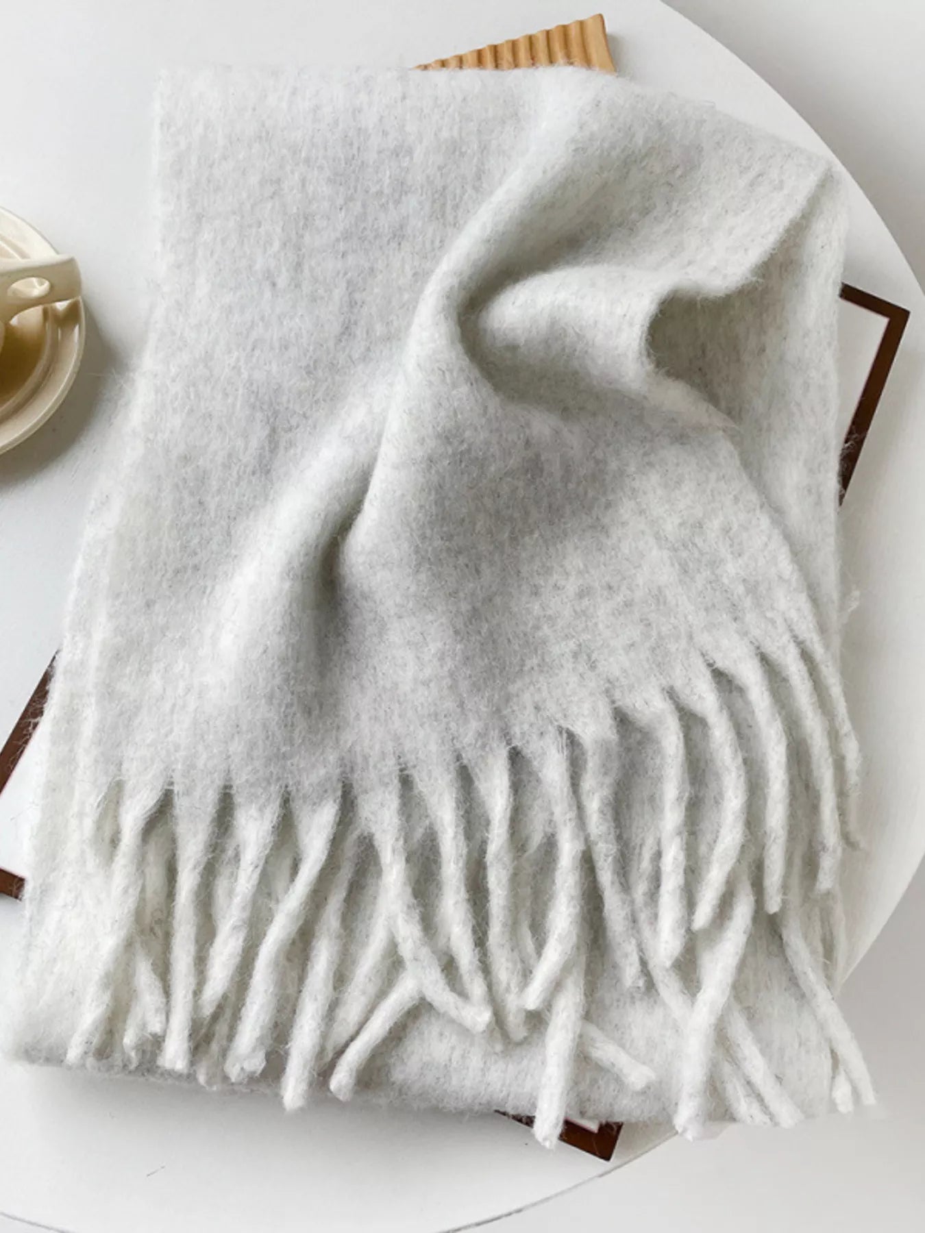 Fringe Solid Color Scarf