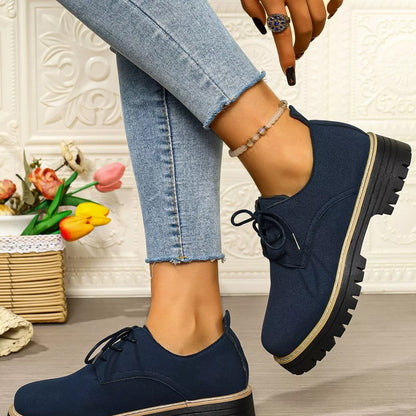 Lace-Up Platform Loafers