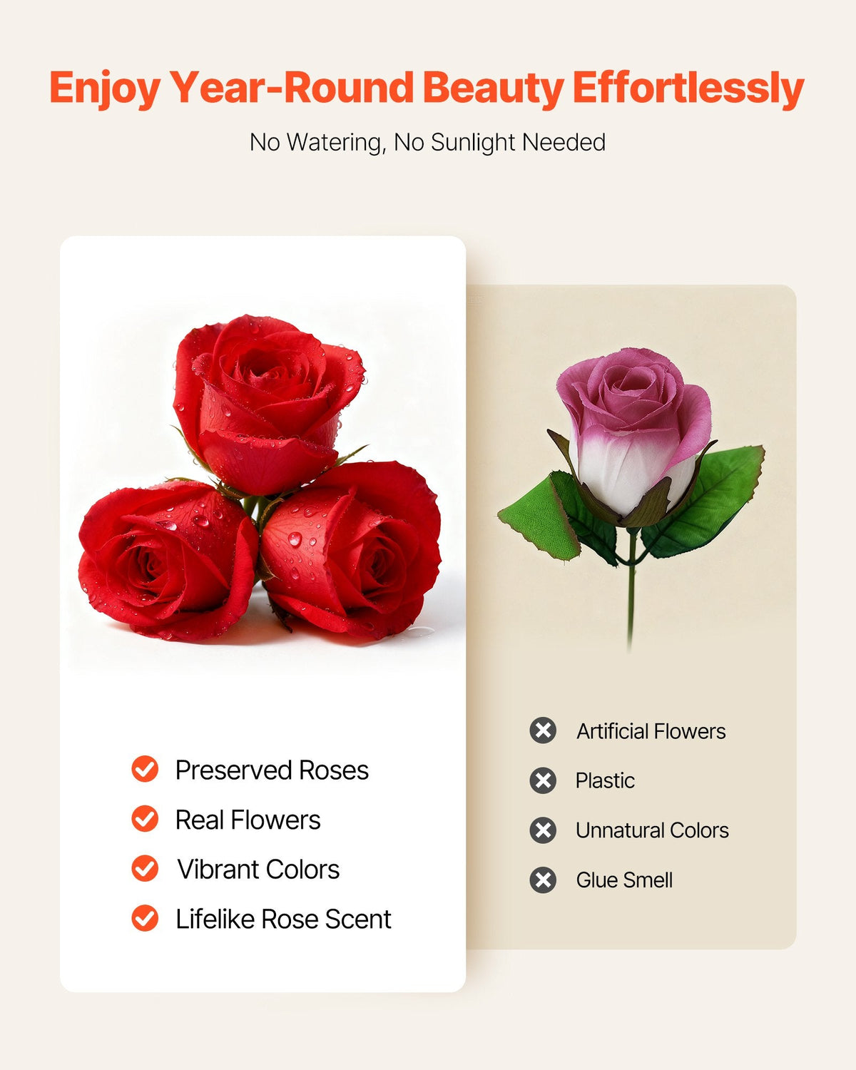 Forever Flowers, 50 Preserved Roses In A Heart Shape Box, Eternal Flowers Immortal Bouquet Birthday Present For Delivery Prime Women Her Wife Mothers, Anniversary, Valentine's Day,Christmas, Red