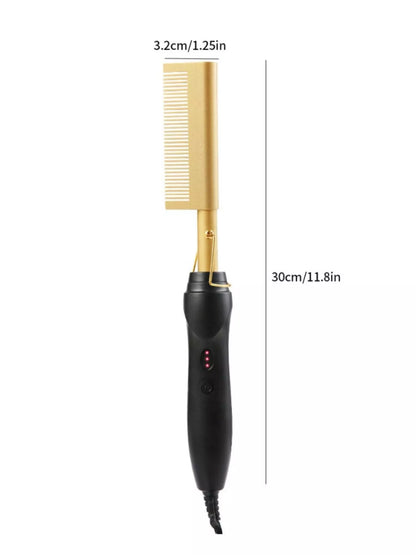 2-in-1 Curling Straightening Brush Hair