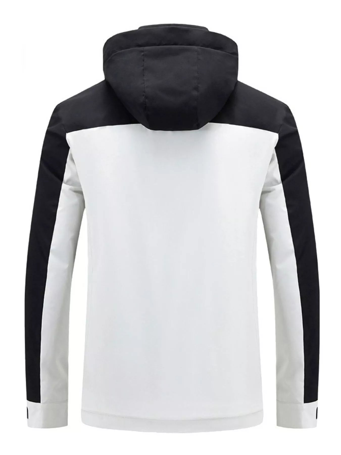 Men's Plus Size Two-Tone Hooded Outdoor Jacket