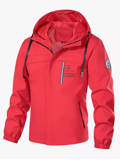 Men's Plus Size Waterproof Hooded Outdoor Jacket