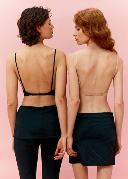 Women's Wireless Backless Bra, U-shaped, Low Back