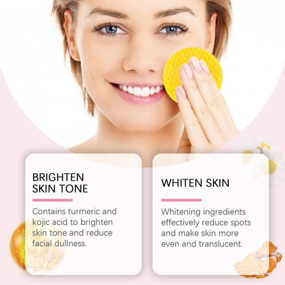 Eelhope Turmeric Acid Gentle Cleansing Pad, Facial Repair Skin Deep Clean, Brightening, Nourishing And Hydrating