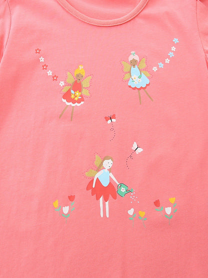 Children's Fairy Print Short Sleeve T-Shirt