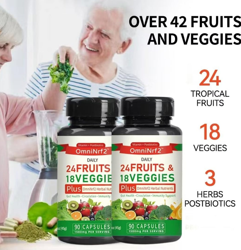 OmniNrf2 Postbiotic Fruit & Veggie Capsules