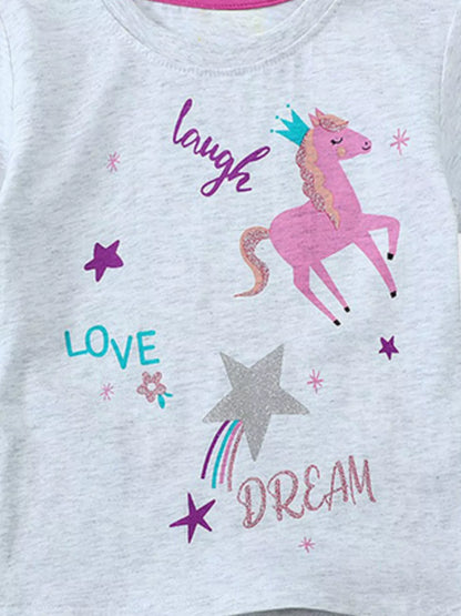 Children's Unicorn Graphic Short Sleeve T-Shirt