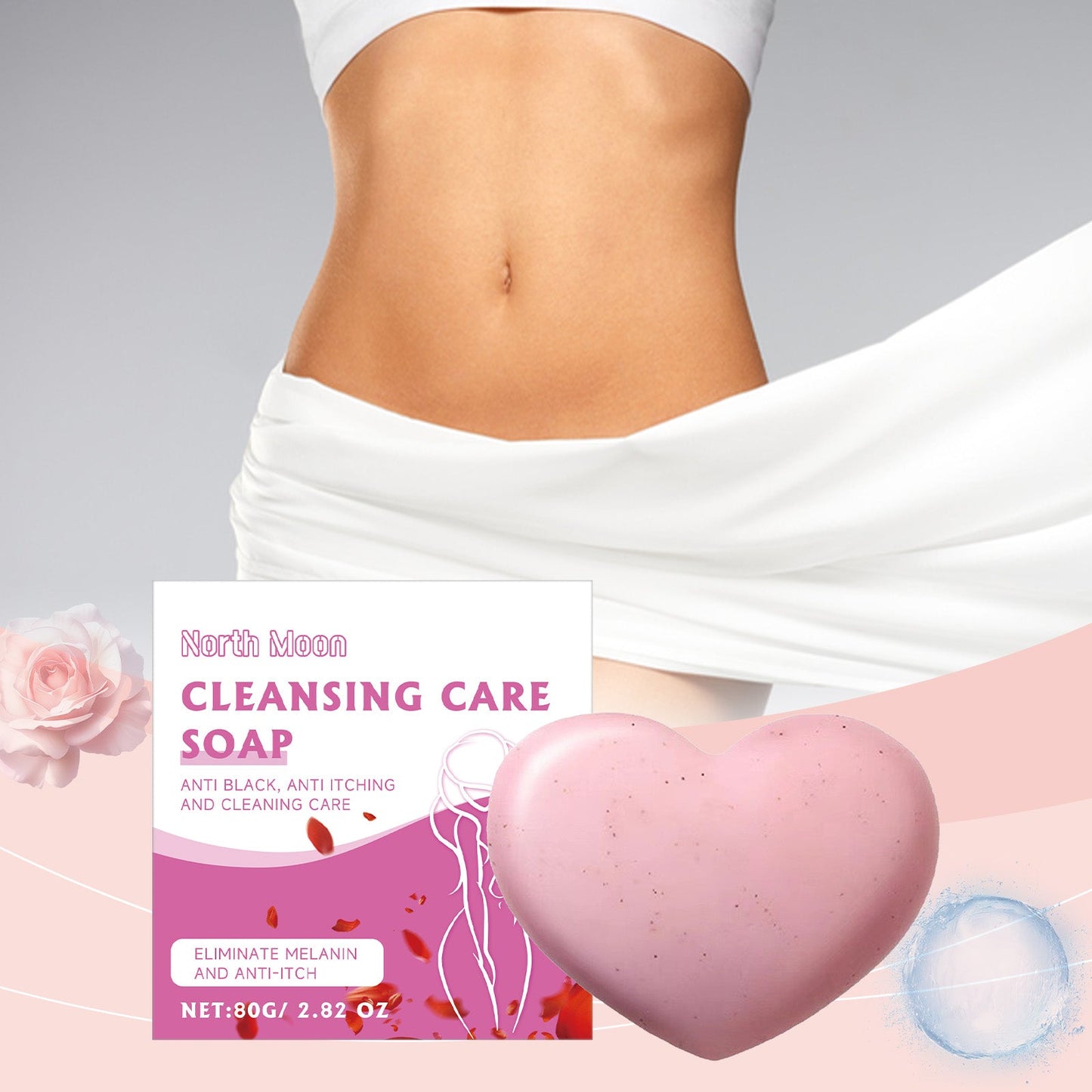 North Moon Cleansing Care Soap For Women's Body Bath Cleansing Pores Moisturizing Moisturizing Soothing Soaps