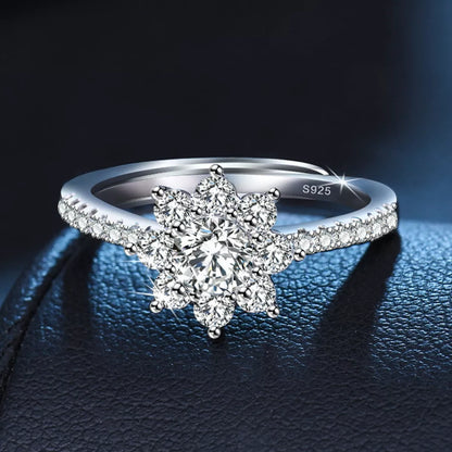 1 Carat Moissanite 925 Sterling Silver Ring