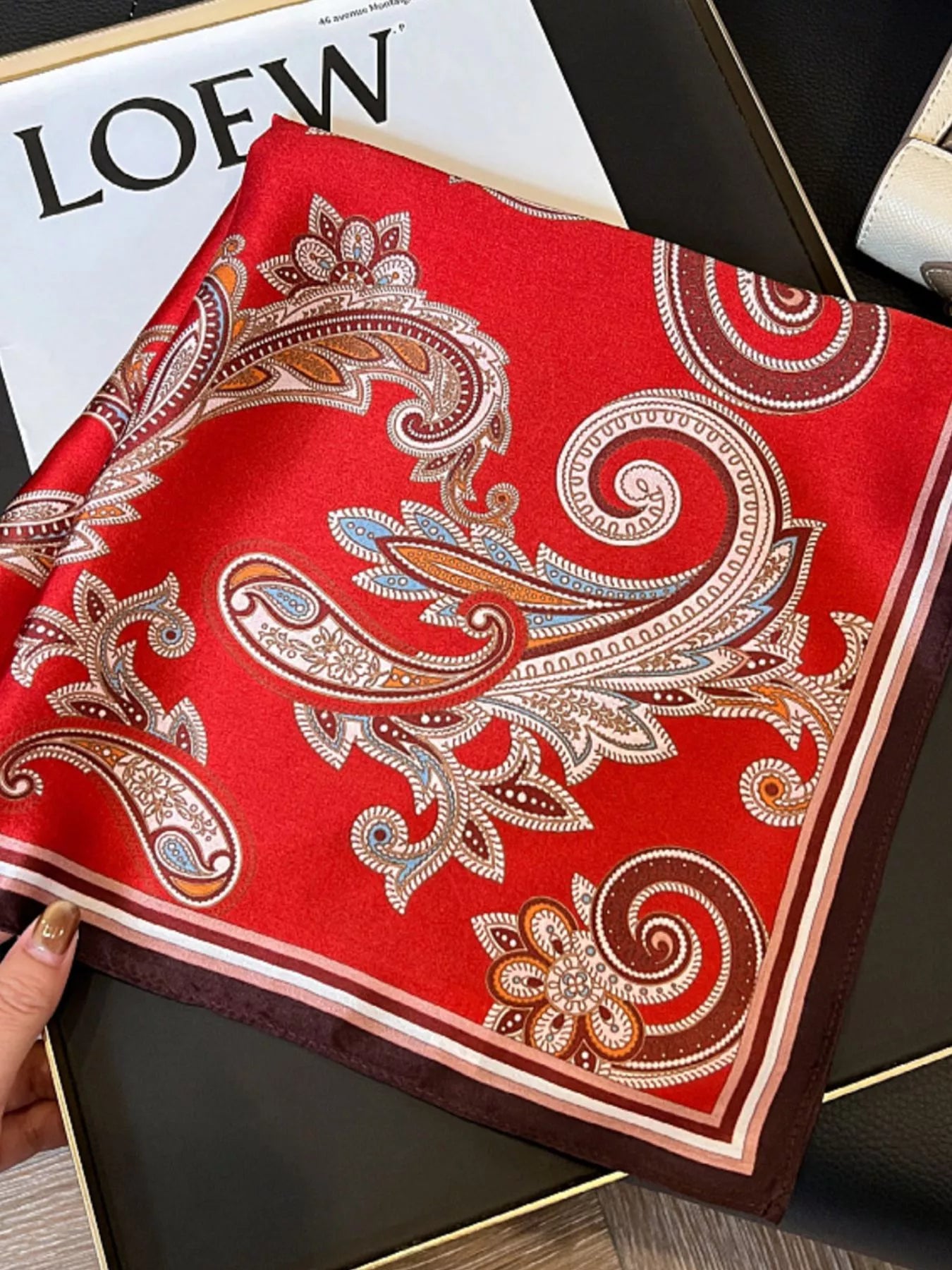 Vintage Paisley Silk Scarf