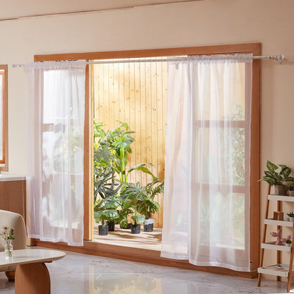 Sheer Curtains 52 W X 84 L Inches 2 Panels Window Drapes Rod Pocket Polyester
