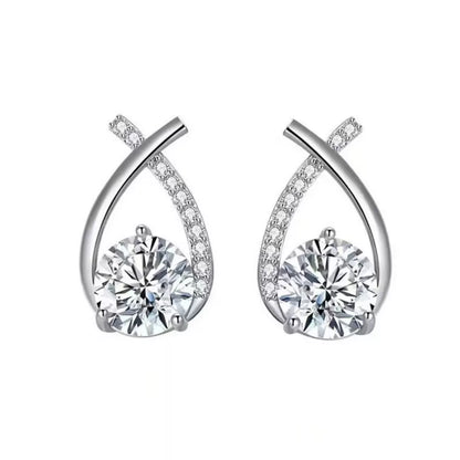 1 Carat 925 Sterling Silver Moissanite Earrings