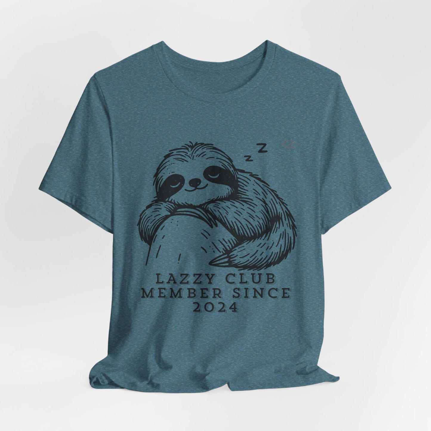 TS-093ML-24 Unisex Cute Lazy club Sloth T Shirt Slow And Steady Art