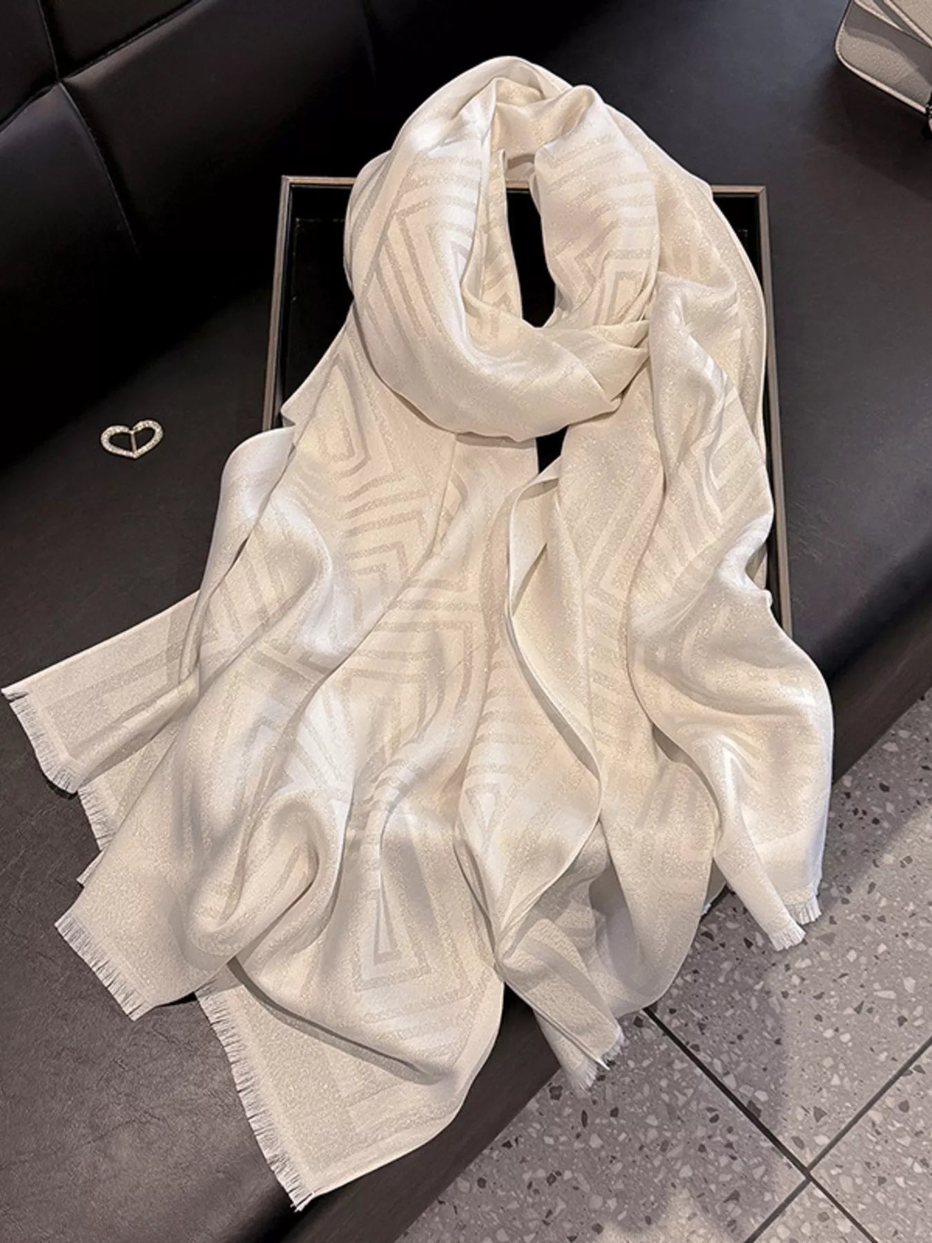 Raw Hem Lightweight Scarf