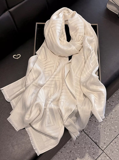 Raw Hem Lightweight Scarf