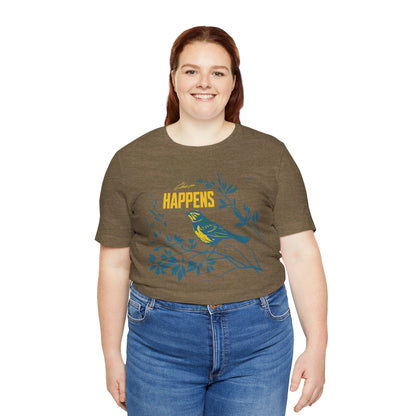 TS-031ML-24 Bird Lover Sparrow Art T Shirt