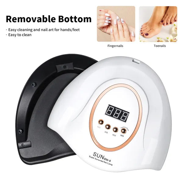UV LED Nail Lamp,280W Nail Curing Lamps For Gel Polish With Automatic Sensor 4 Timer Setting,Led Nail Dryer, Professional Nail Art Drying Tools For Fingernail And Toenail