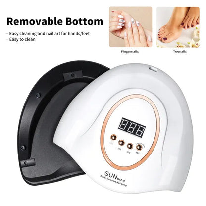 UV LED Nail Lamp,280W Nail Curing Lamps For Gel Polish With Automatic Sensor 4 Timer Setting,Led Nail Dryer, Professional Nail Art Drying Tools For Fingernail And Toenail