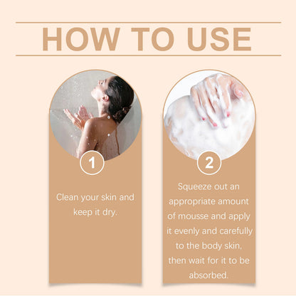 OUHOE Black Body Mousse Summer Tanning Bronzer Moisturizes And Equalizes Skin Tone With A Dark Mousse