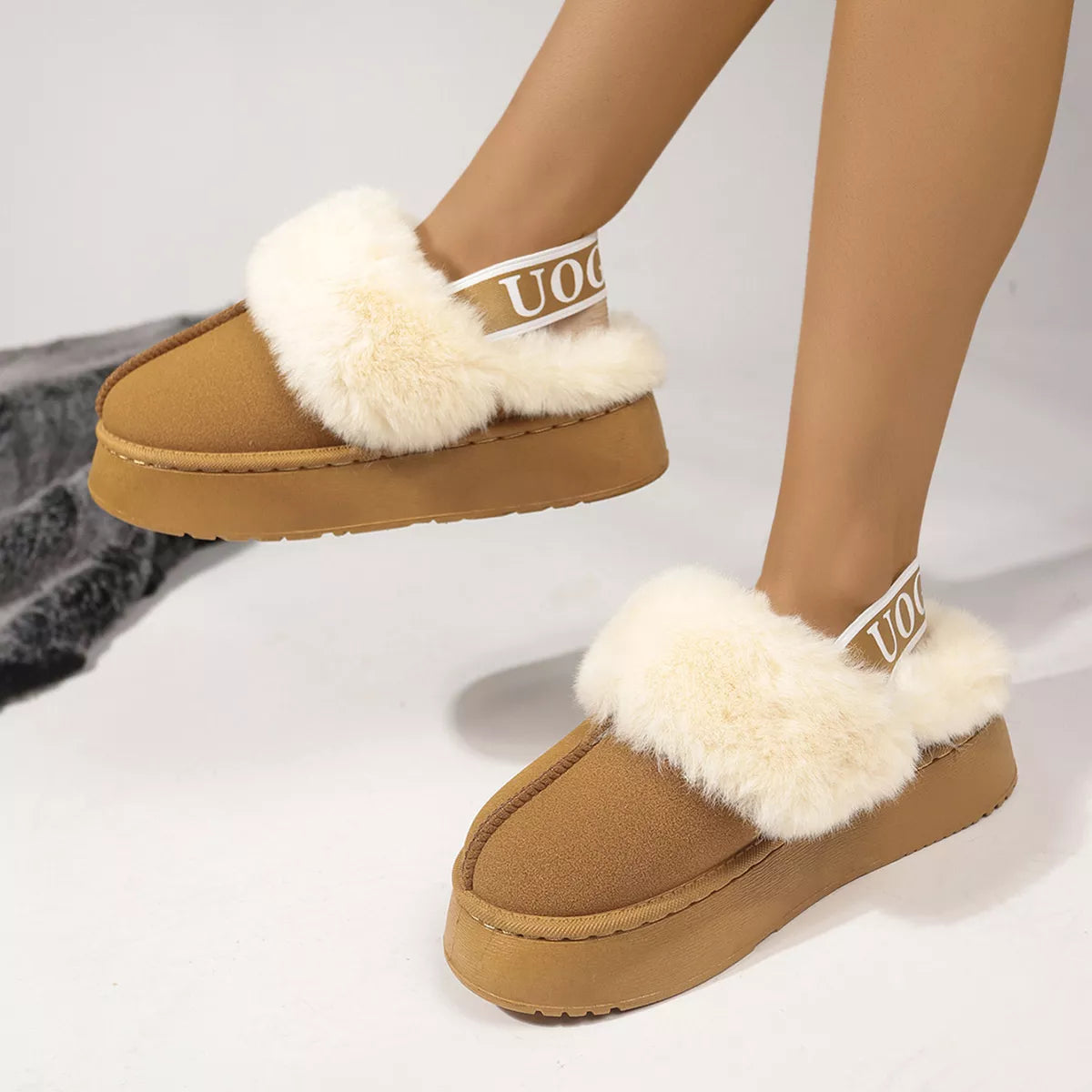 Round Toe Platform Ankle Boots
