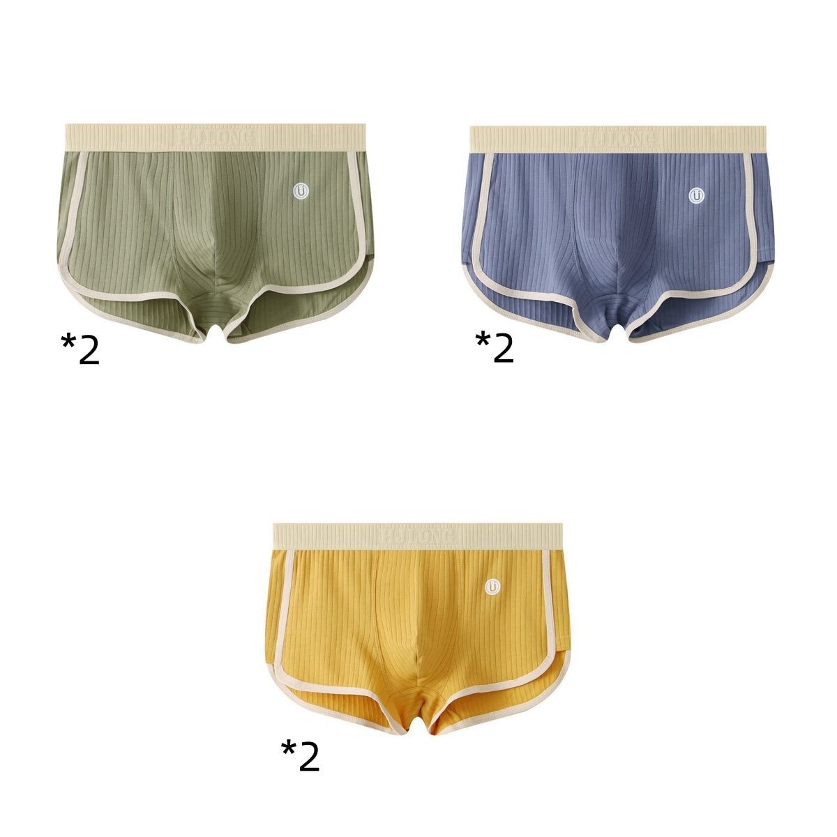 Men's Mid-waist Simple Fashionable Breathable Comfortable Boxers