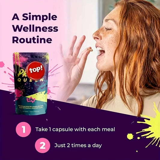 Primal Queen Beef Organ Superfood - 30 Day Refill，Female-Optimized Beef Organ Superfood Supplement (Beef Liver, Kidney, Heart, & 3 More) - 100% Grass Fed, Pasture Raised Cattle - Balance Hormones, Energy, & More for Women