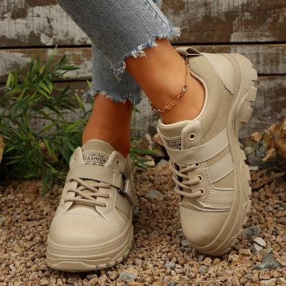 Lace Up Platform Casual Sneakers